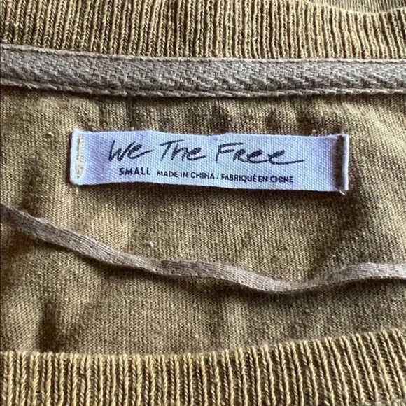 We The Free Ivy Long Sleeve Mustard Knit Pullover with Patches and Embroidery - Picture 4 of 9